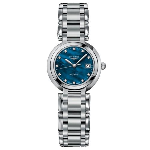 LONGINES 浪琴 心月系列 典雅藍真鑽機械腕錶 L81114986 / 26.5mm
