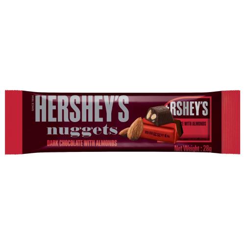 【Hersheys 好時】金磚杏仁夾餡黑巧克力 28g