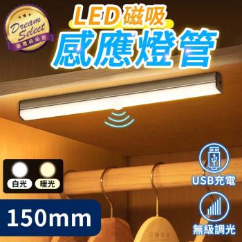 【DREAMSELECT】多功能USB磁吸感應燈管 150mm 人體感應燈 LED感應燈 智能感應燈