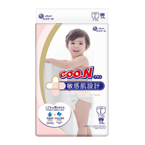 GOO.N大王紙尿布境內版敏感肌系列-黏貼型L(54片X4包)