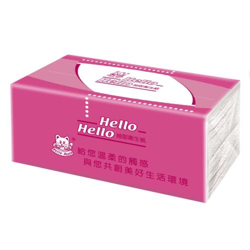 【增量30%｜紙張加大】Hello粉紅大抽取式衛生紙130抽48包