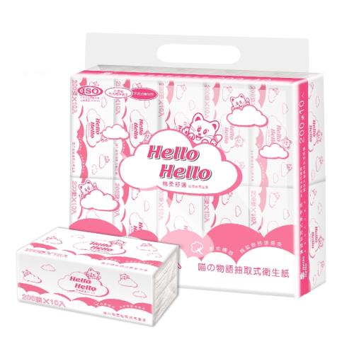 HELLO喵的物語系列抽取式衛生紙100抽x10包x6袋