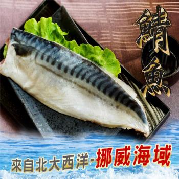 【海之醇】挪威薄鹽鯖魚片-10片組(200g±10%/片)