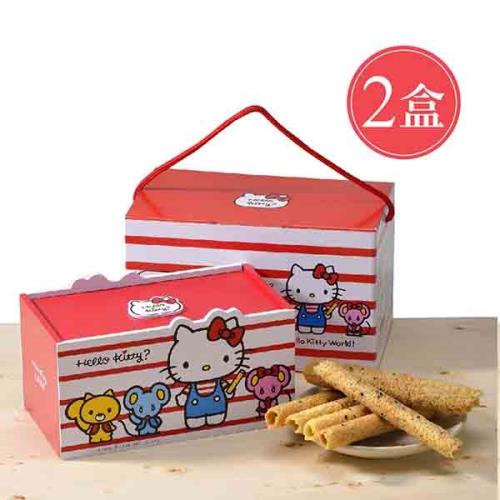 [Hello Kitty]芝麻蛋捲-麻吉禮盒x2盒(收納盒)
