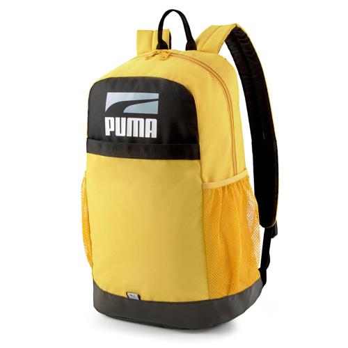 PUMA Plus 後背包 休閒 旅行 筆電隔層 水壺袋 黃【運動世界】07839104