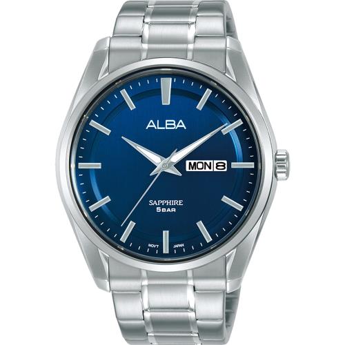 ALBA雅柏 時尚簡約藍面情侶對錶-男 (AV3549X1 / VJ43-X042B)