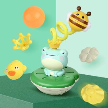 【IngBaby】七件式旋轉噴水青蛙花灑(洗澡玩具)