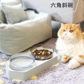 AIWO艾窩 貓狗飲水飼料盆-雙碗