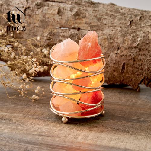 【好物良品】金色曼波_桌面款藝術造型喜馬拉雅水晶鹽燈