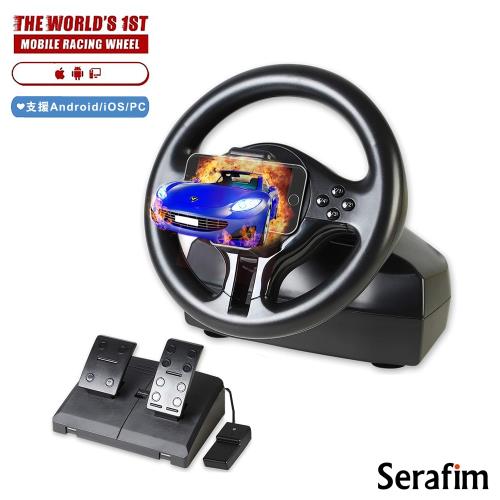 Serafim R1 賽車方向盤+踏板(支援安卓/iOS/PC)