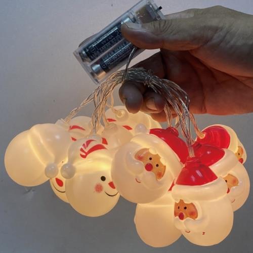 聖誕玩偶電池式燈串(LED12燈)【愛買】