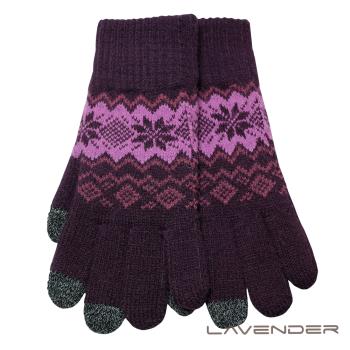 Lavender-i-Touch觸控雙層手套-雪花-紫