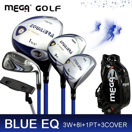 MEGA GOLF BLUE EQ球桿組 贈質感球桿袋 專用球桿袋 高爾夫球桿 男生右手套桿