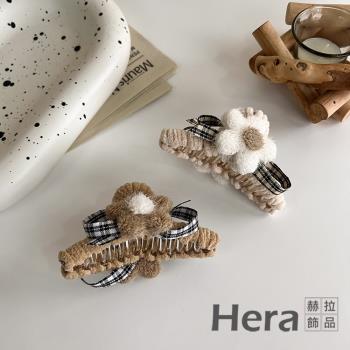【Hera 赫拉】韓國毛絨花朵鯊魚夾抓夾-2款 H2021110904