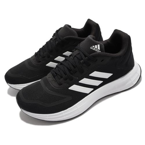 adidas 慢跑鞋 Duramo 10 運動 女鞋 愛迪達 輕量 透氣 避震 路跑 黑 白 GX0709 [ACS 跨運動]