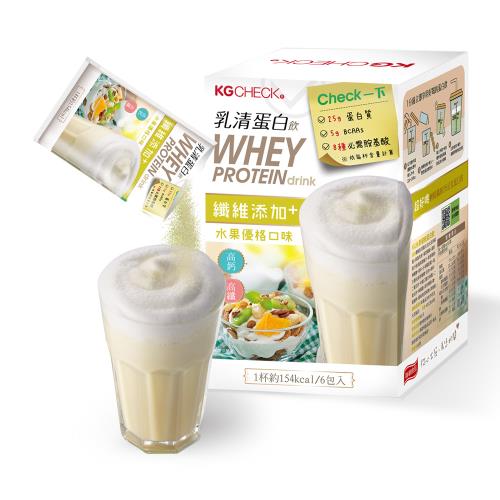 【聯華食品 KGCHECK】乳清蛋白飲-水果優格口味(43gx6包)