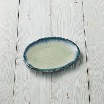 有種創意 - 丸伊信樂燒 - 藍染變形淺盤(16cm)