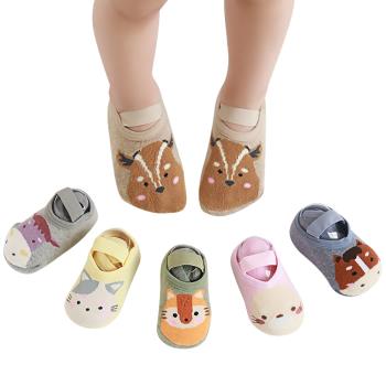 Colorland-3雙入-嬰兒襪 童襪 防滑襪 秋冬加厚防掉跟地板襪 寶寶襪 室內鞋襪