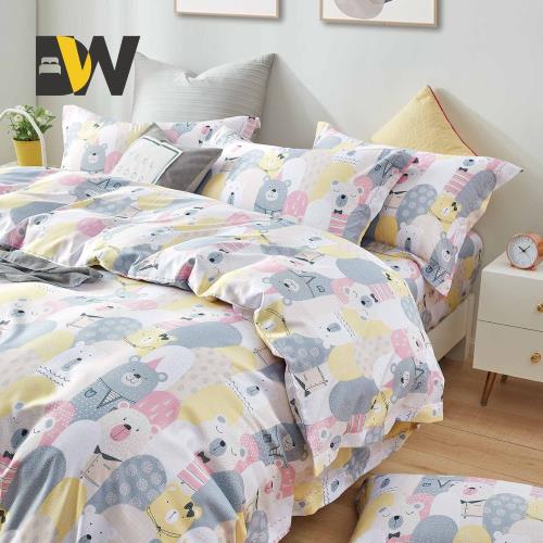 夢之語 吸濕排汗萊賽爾天絲床罩七件組-雙人(文青小熊) 加高35cm