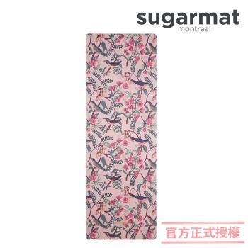 加拿大Sugarmat 麂皮絨天然橡膠加寬瑜珈墊(3.0mm) 花鳥戲春 Bird Blush Suede