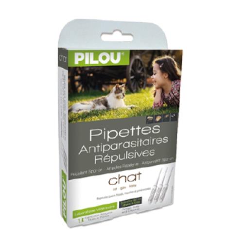 Pilou法國皮樂-第二代升級配方非藥用除蚤蝨滴劑-成貓用-4kg以上成貓(防蚤蝨防蚊)