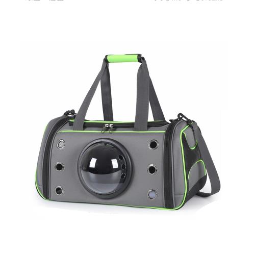 WIN-5002 透氣透明窗寵物包 便攜外出手提單肩斜跨寵物箱 可折疊透氣貓狗包袋 貓咪包 狗狗包 寵物專用包 