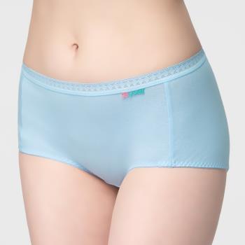 【Swear 思薇爾】 柔感棉系列M-XXL素面中低腰平口女內褲(雲彩藍)