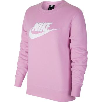 【現貨】NIKE ESSENTIAL 女裝 長袖 大學T 絨毛LOGO 刷毛 粉【運動世界】DC5139-616