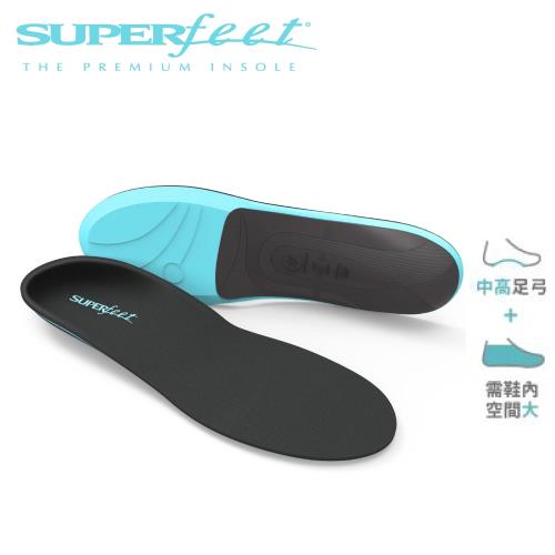 【美國SUPERfeet】健康慢跑登山健行多用途抑菌足弓鞋墊-水藍色