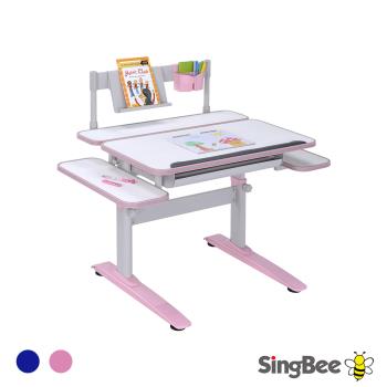 【SingBee 欣美】寬80cm SBD-204 手拉升降雙板桌-含側板(書桌 兒童桌 兒童書桌 升降桌)