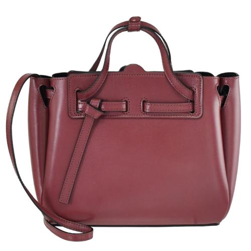 LOEWE LAZO MINI BAG 綁結壓印LOGO迷你兩用包.酒紅