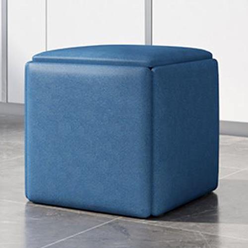 契斯特-一凳變五凳魔術方凳45X45cm 藍色  預(凳子 矮凳 休閒椅 方形椅)