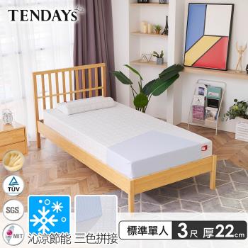 【TENDAYS】包浩斯紓壓床墊3尺標準單人(22cm厚 記憶床)