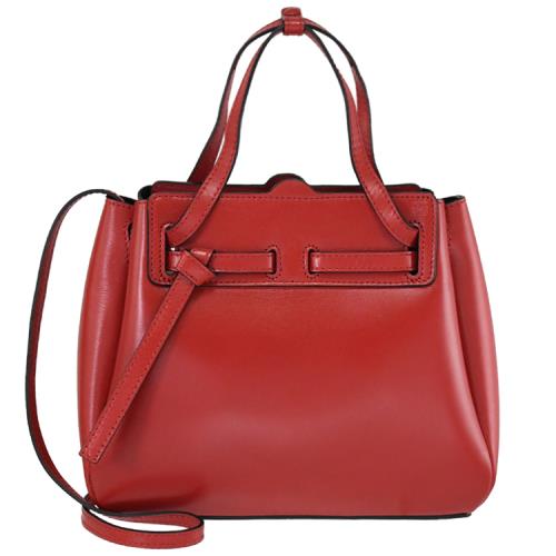 LOEWE LAZO MINI BAG 綁結壓印LOGO迷你兩用包.紅