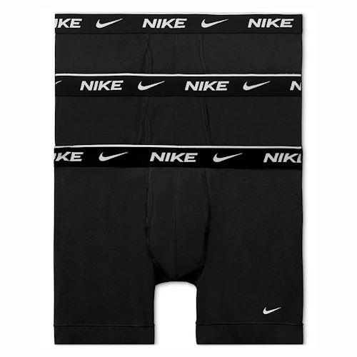 Nike 2022男時尚黑色四角修飾內褲3件組