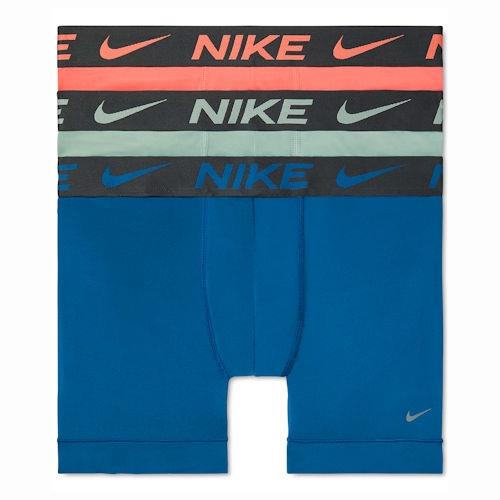 Nike 2022男時尚橘綠藍色四角修飾內褲混搭3件組