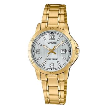 【CASIO 卡西歐】CASIO 指標錶 不鏽鋼錶帶 生活防水 日期顯示 LTP-V004G(LTP-V004G-7B2)
