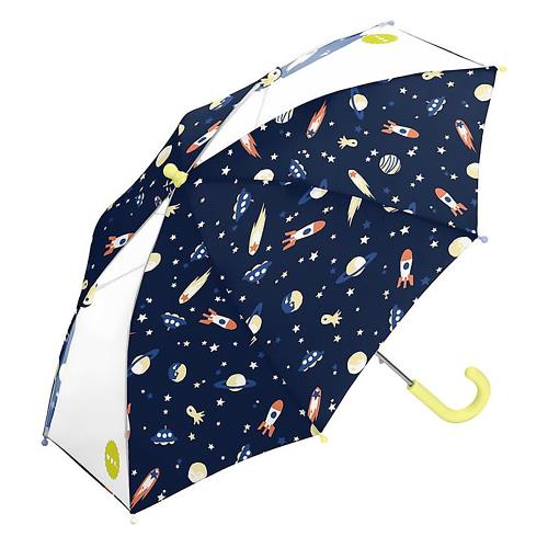 日本Wpc. W061 太空探險 兒童雨傘 透明視窗 安全開關傘