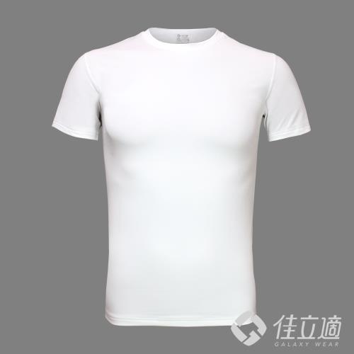 佳立適-升溫蓄熱保暖衣-無染系列(奈納鍺)-男短袖-白色(採用3M吸濕快排)