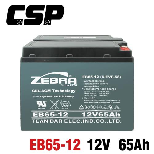 CSP】EB65-12 銀合金膠體電池12V65A 電動車電動機車老人代步車電動輪椅