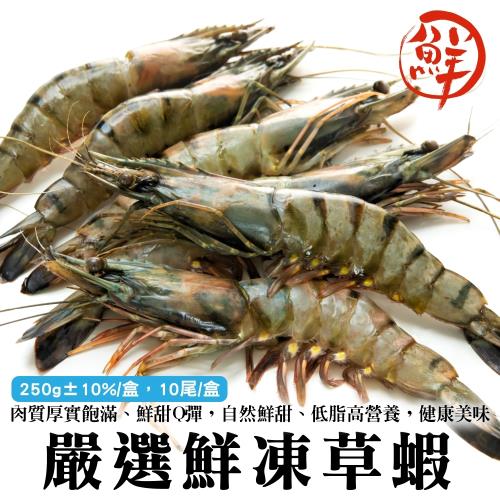 海肉管家-鮮凍大草蝦2盒共20尾(10尾/約250g/盒)