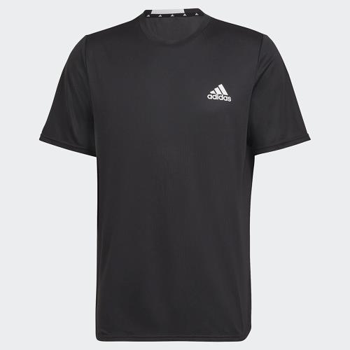 Adidas AEROREADY 男裝 短袖 T恤 慢跑 訓練 吸濕排汗 加長後襬 側開衩 黑【運動世界】HF7214