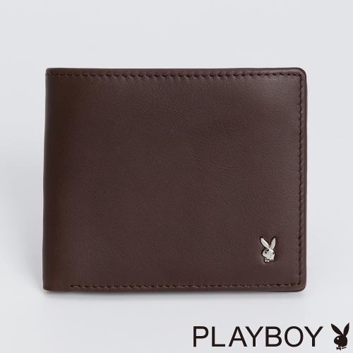 PLAYBOY - 基本短夾  Own系列 - 咖色