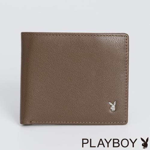 PLAYBOY - 基本短夾  Own系列 - 卡其色