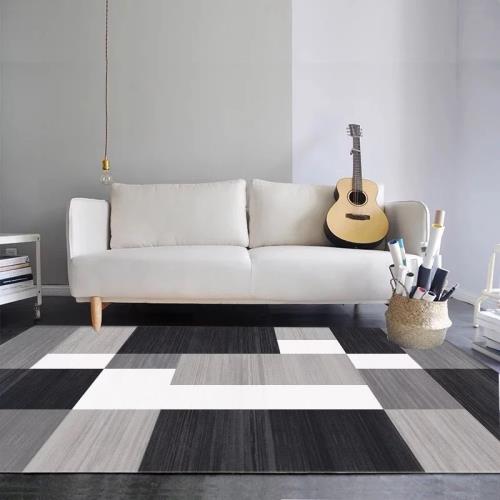 環球嚴選-客廳地毯現代簡約茶幾毯臥室傢用床邊地毯地墊 - 顏色:抽象24呎吋:80*160CM