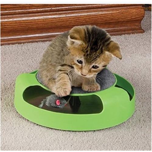 環球嚴選-現貨catch the mouse 塑料貓玩具貓抓老鼠板 逗貓轉槃 寵物貓玩具 - 顏色:綠色