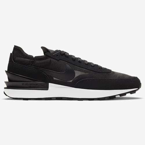 NIKE Waffle One 男鞋女鞋休閒復古小Sacai 半透明麂皮黑【運動世界