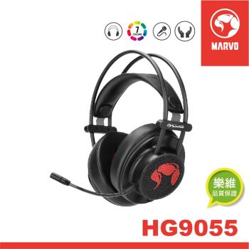 【MARVO魔蠍】歐洲魔蠍 RGB耳罩式7.1聲道耳機USB HG9055