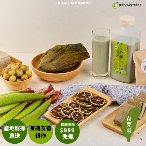 【機善小農_蔬菜箱】苗栗縣_家庭箱8件(有機友善/產地鮮採直送/支持家鄉好農產)