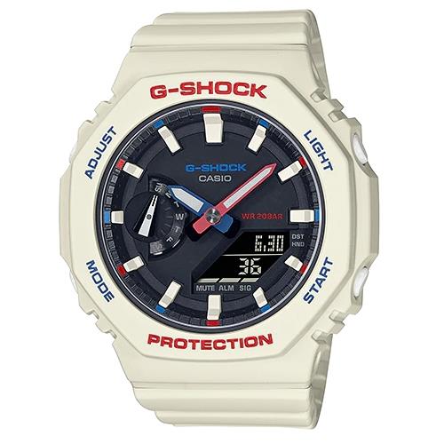 【CASIO 卡西歐】G-SHOCK 雙顯女錶 樹脂錶帶 防水200米 GMA-S2100WT(GMA-S2100WT-7A1)